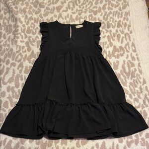 Altar'd State Black Smocked Tiered Sundress